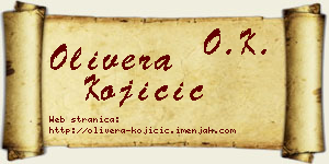 Olivera Kojičić vizit kartica